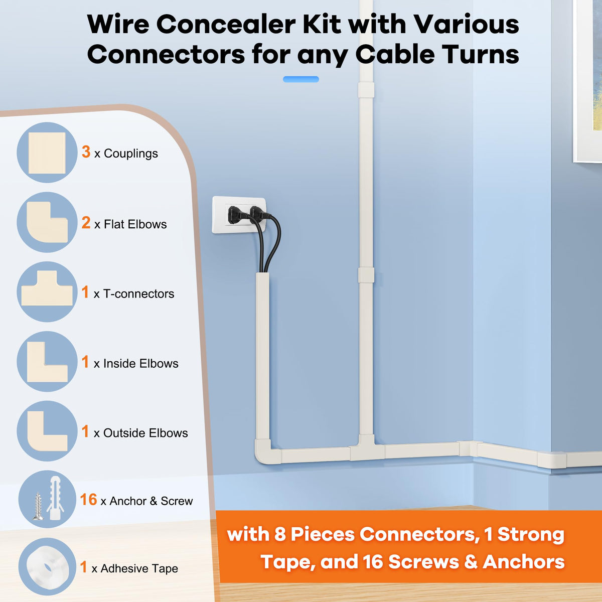 ZhiYo connectors and screws included for quick routing
