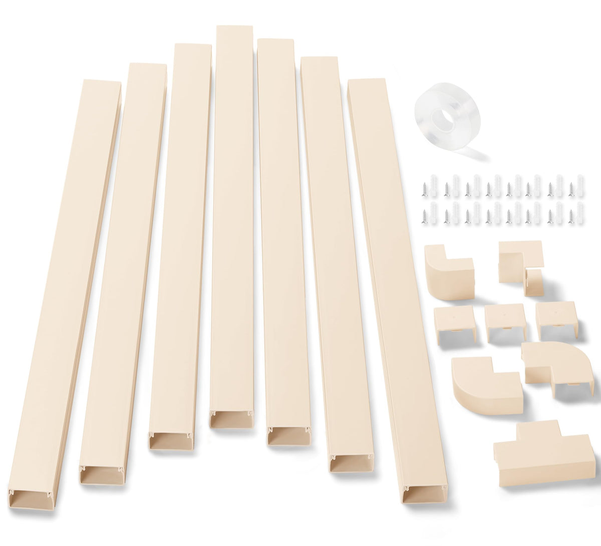 ZhiYo 126in cord hider kit package for cable management