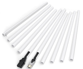 ZhiYo 142in cord cover on the wall hides TV cables neatly and safely.