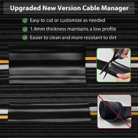 ZhiYo 16.4ft cord cover protects wires and reduces tripping hazards.
