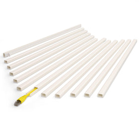 ZhiYo 204in cord cover kit on wall conceals a single slim wire neatly for tidy TV setup.