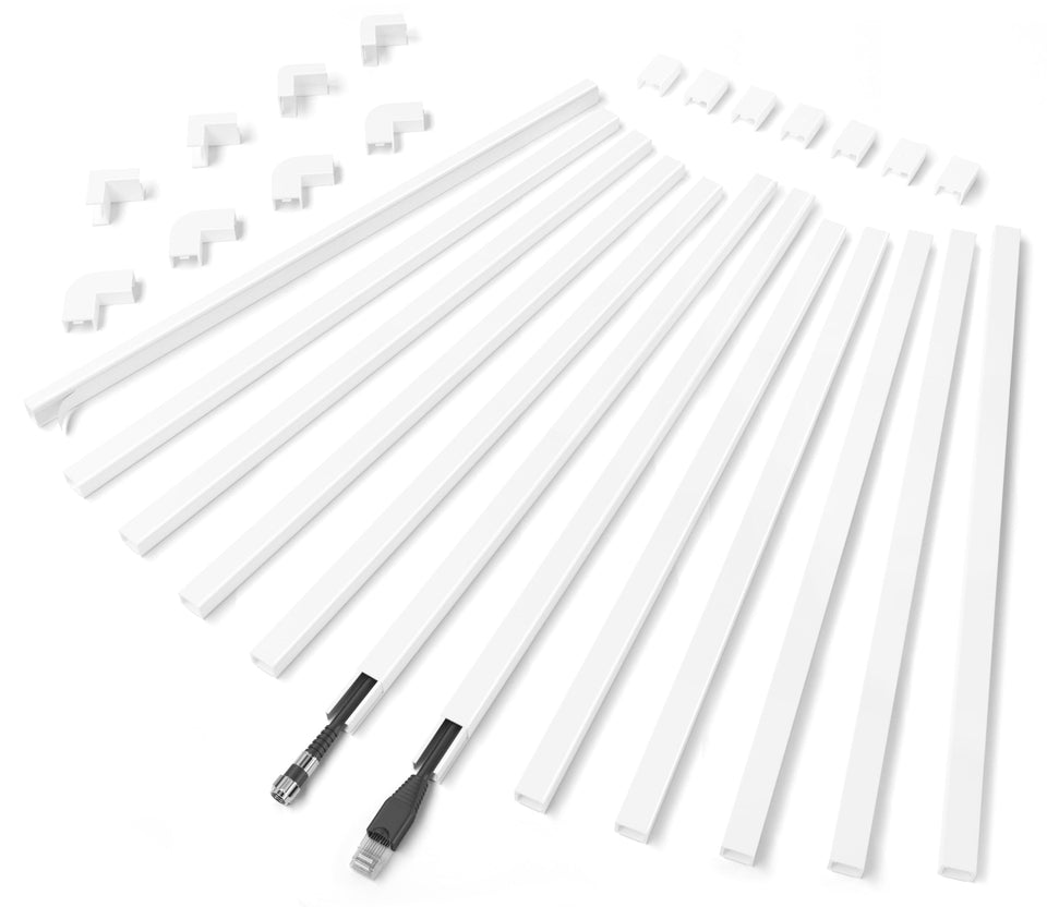 ZhiYo 204in cord covers on wall concealing a long cable run