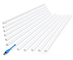 ZhiYo 204in cord covers shown with adhesive for quick wall cable management