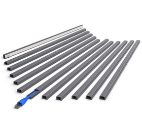 Zhiyo 204in cord covers wall panel for clean, discreet cable concealment.