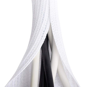 ZhiYo 20ft white cable sleeve for organized wires and pet protection.