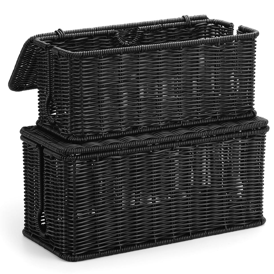 ZhiYo 2Pack large cable box on desk hides clutter and protects cables.