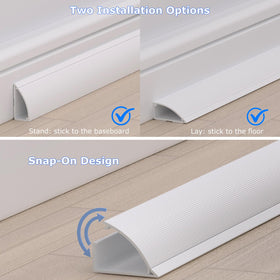 ZhiYo four-piece pack ready to install along baseboard or floor.