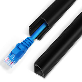 ZhiYo 85in corner cable concealer on wall hides cables for a tidy room.