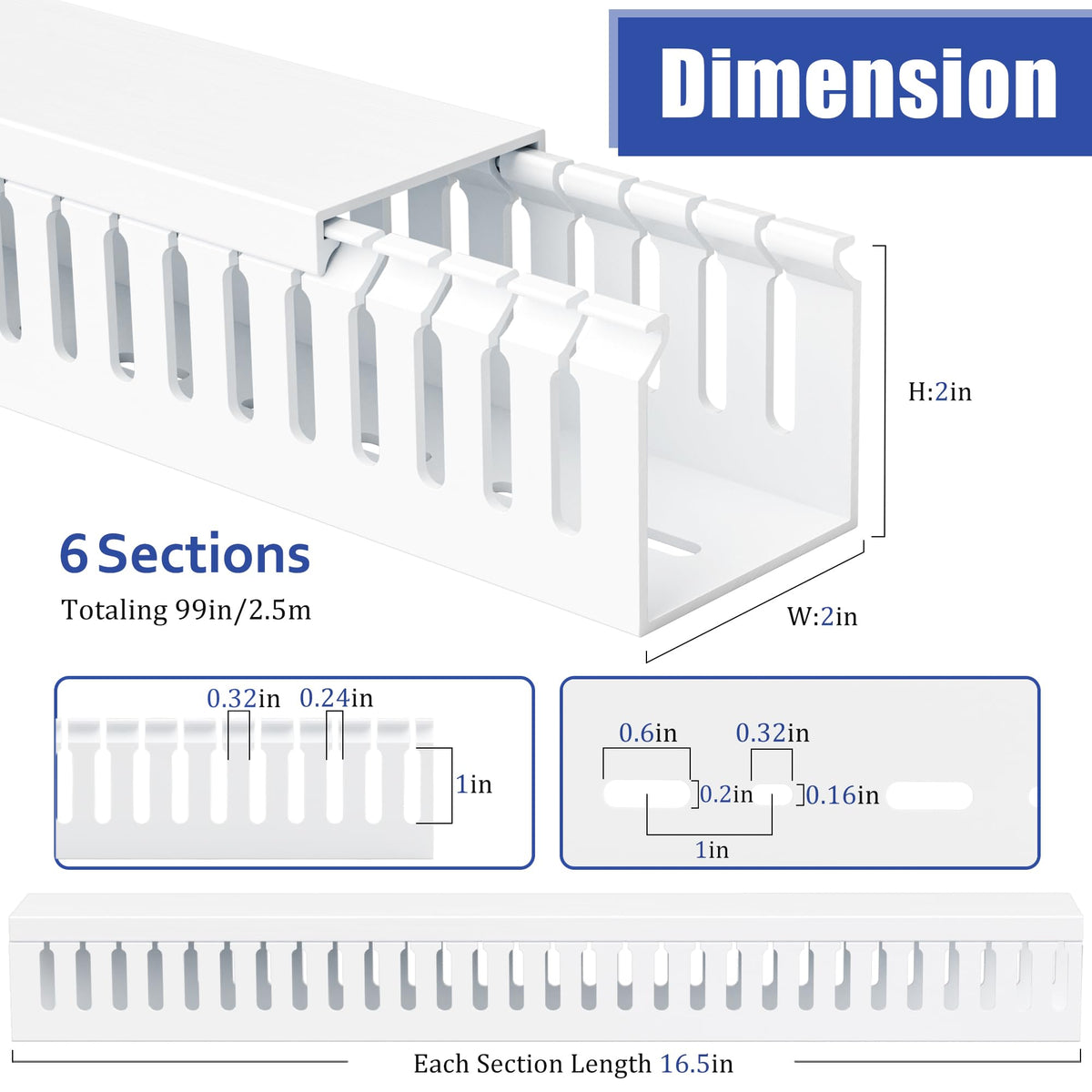 ZhiYo 99-inch length supports multiple cables neatly