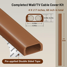 ZhiYo adhesive base installation for quick wall-safe wire concealment