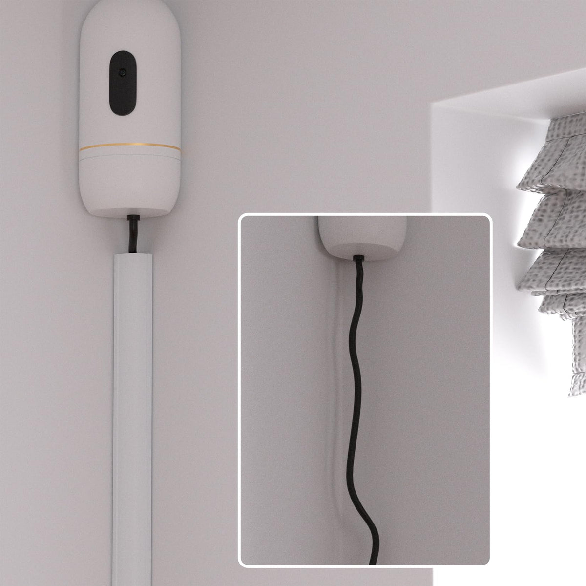 ZhiYo adhesive cord hider installs quickly with pre-applied tape
