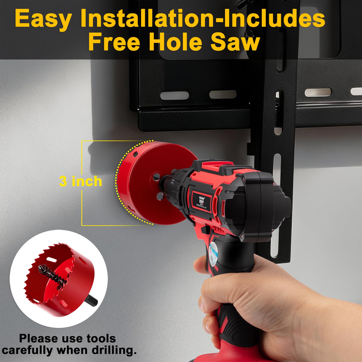ZhiYo locking wings secure behind-wall installation on drywall or wood up to 25 mm.
