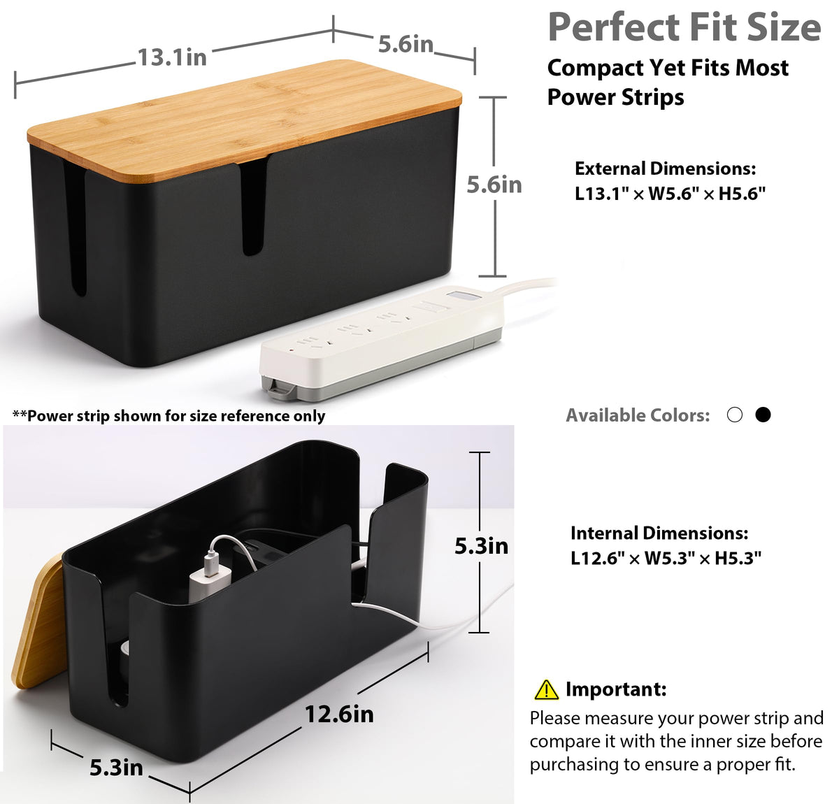 Side ports on ZhiYo cord organizer box for flexible routing