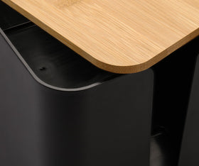Wood cover aesthetic of ZhiYo cord organizer box in a home office