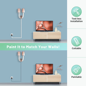 ZhiYo cuttable cable cover tailored to any wall length and layout