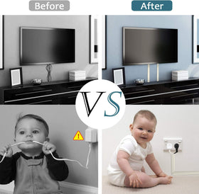 ZhiYo Cable Hider Kit sleek design complements wall-mounted TVs and modern interiors.