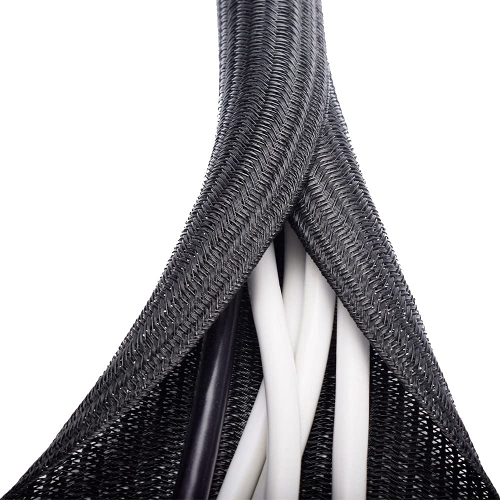 ZhiYo cable sleeve wraps neatly to reduce desk clutter and protect cords.