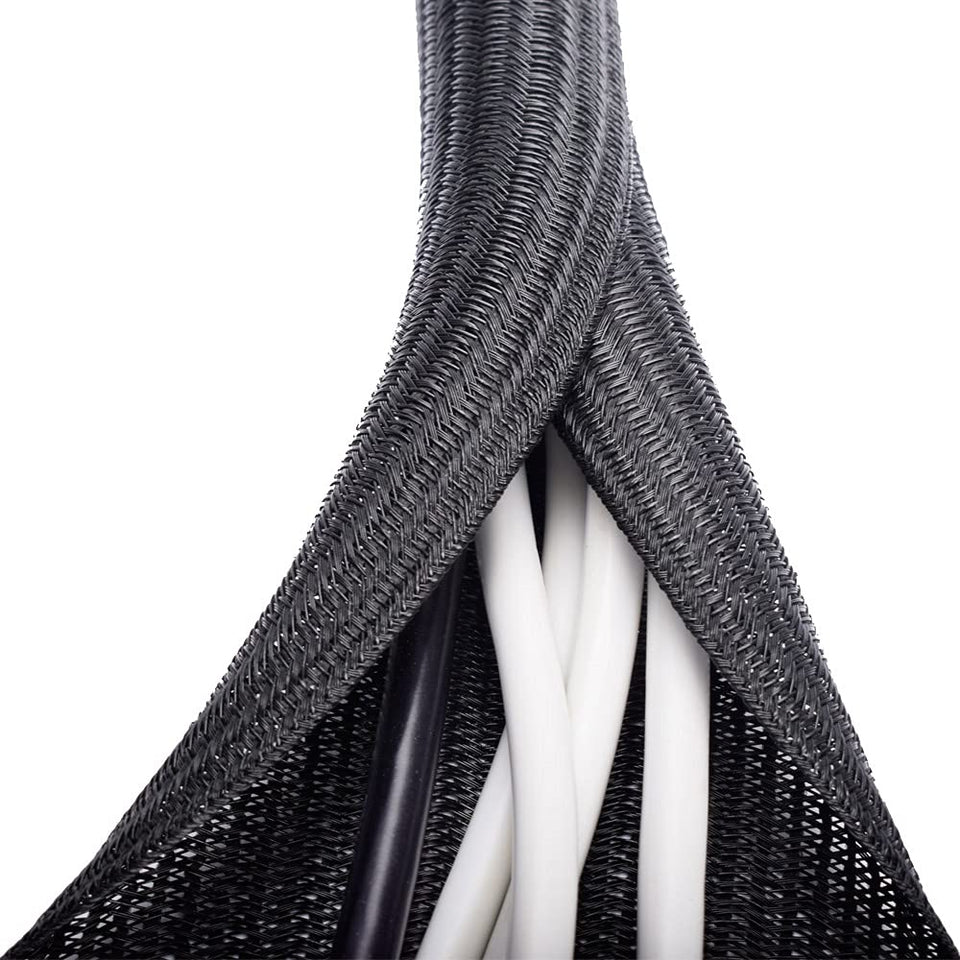 ZhiYo cable sleeve wraps neatly to reduce desk clutter and protect cords.