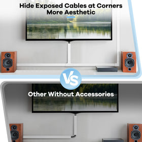 ZhiYo installed in living room preventing pet and child access to wires