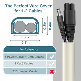 ZhiYo 17inch cable channel section in beige, easy to install and paintable.