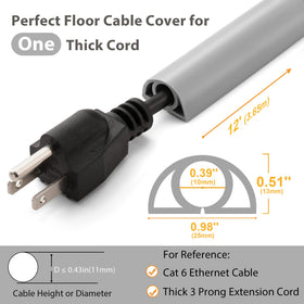 ZhiYo cord concealer adhesive back keeps cords secure along transitions.