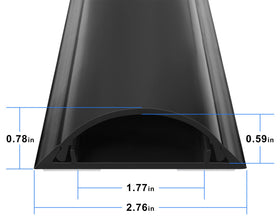 ZhiYo cord cover 34in indoor use on hard floors looks neat and tidy.