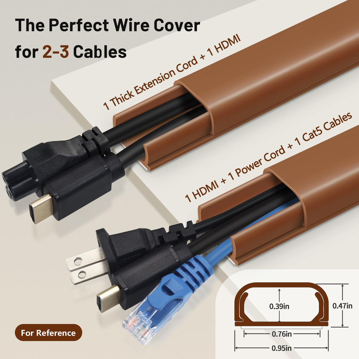 ZhiYo paintable cord cover channel blends with decor and hides wires