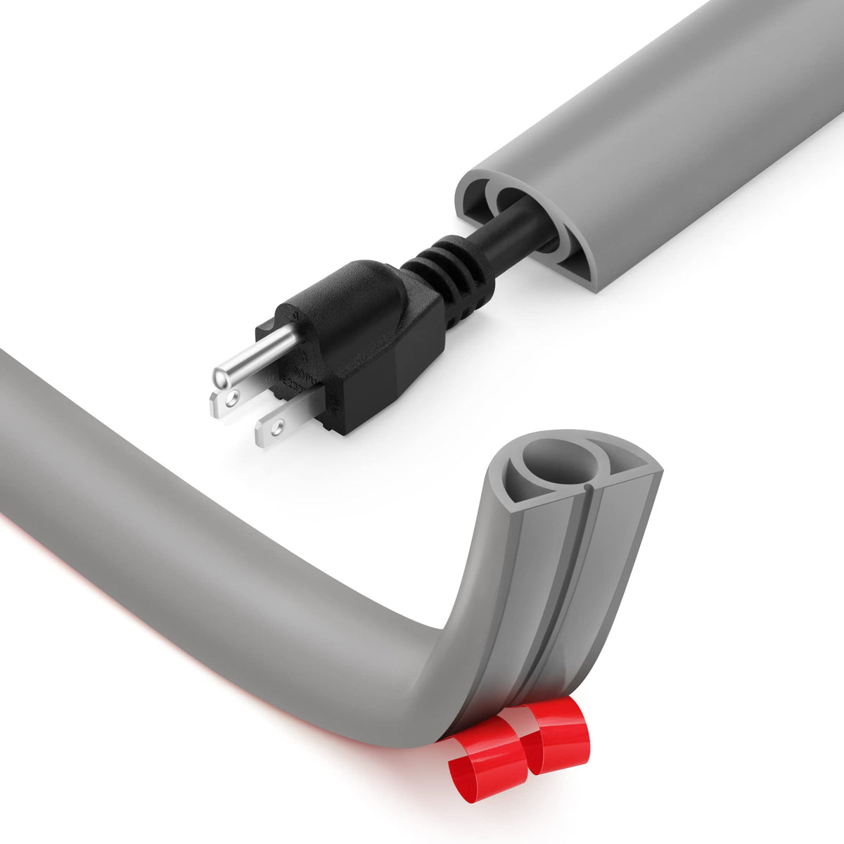 ZhiYo cord cover floor 12ft protects cables on hard floors, reducing trip hazards.
