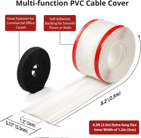 ZhiYo floor-profile cord cover demonstrates double-wire concealment for neater spaces.