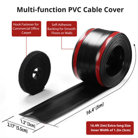 ZhiYo cord cover with self adhesive backing ready for wall or floor installation.