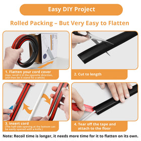 Back of ZhiYo cord cover with half-sealed edge to prevent deformation.