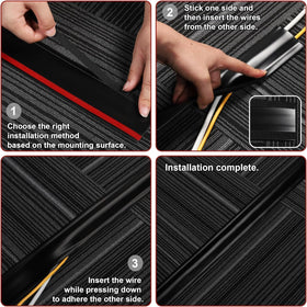 ZhiYo installation-ready cord cover supports quick setup with tape or fasteners.