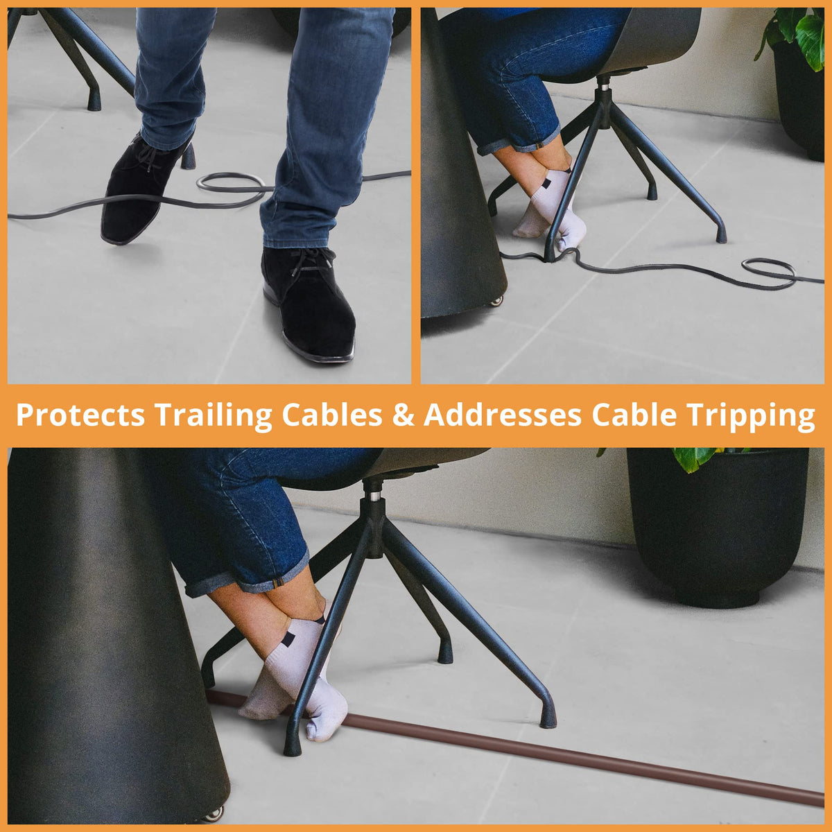 ZhiYo cord cover with pre-applied tape enables quick, secure installation.