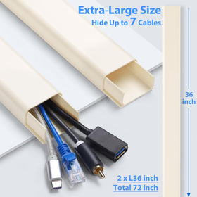 Zhiyo cord hider wall-mounted TV cable organization keeps entertainment area tidy
