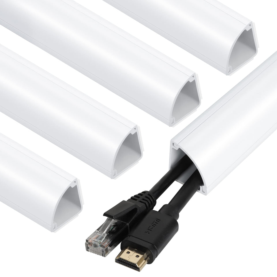 ZhiYo corner cable concealer 85-inch duct for neat, hidden cables.