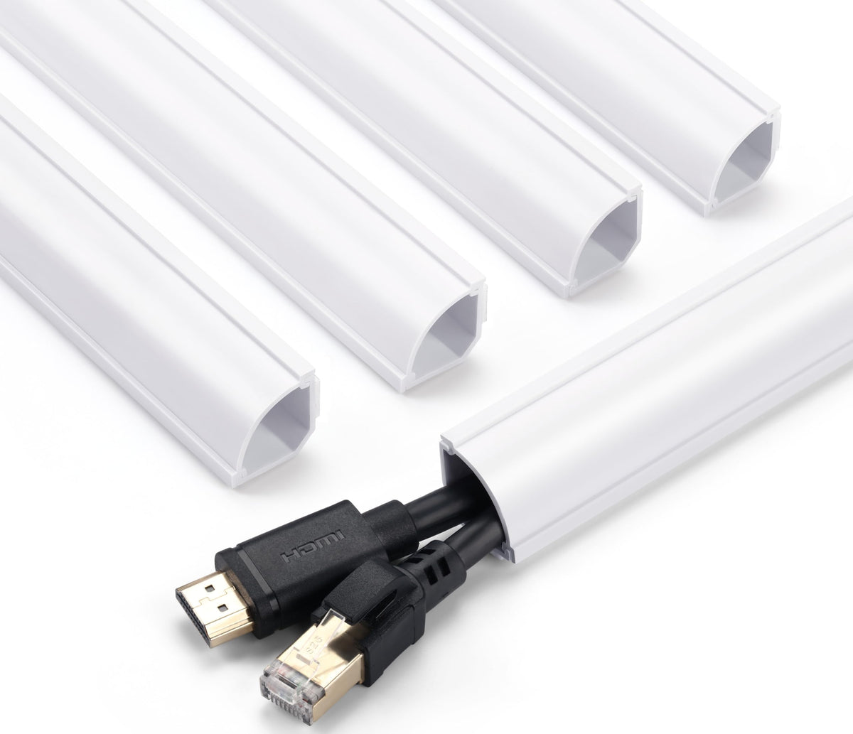 ZhiYo Corner Cable Concealer 85in kit hides wires at wall corners