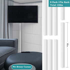 Zhiyo corner cord hide keeps TV cords tidy, reducing visible clutter around entertainment setup.