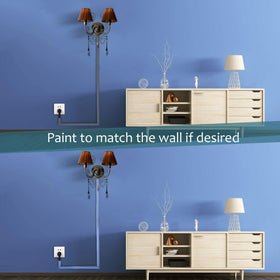 ZhiYo cuttable and paintable cord track fits any wall length