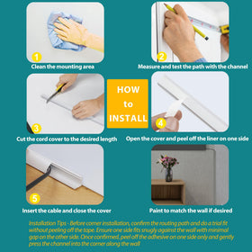ZhiYo cuttable wall cable channel lets you tailor length with a hacksaw