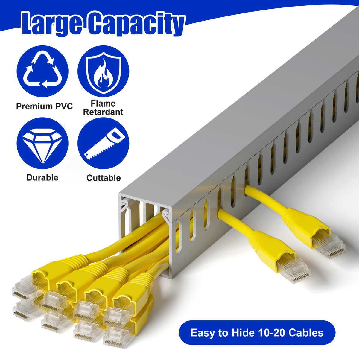 ZhiYo PVC flame-retardant raceway protects office cables