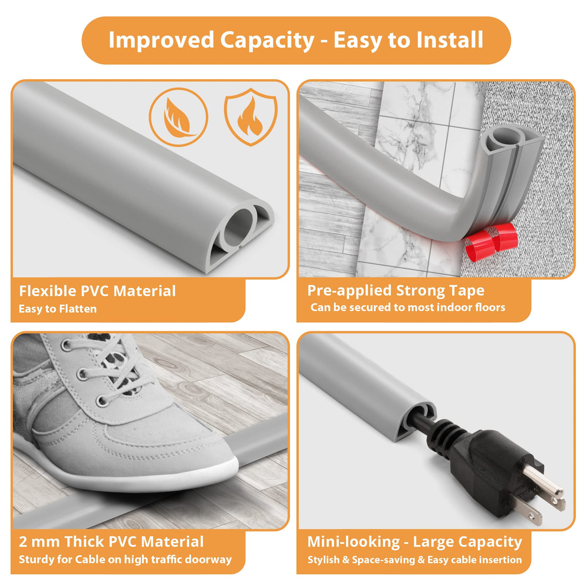 ZhiYo easy cut installation trims to fit with scissors.