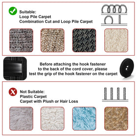 ZhiYo cord cover enables easy installation and repositioning.