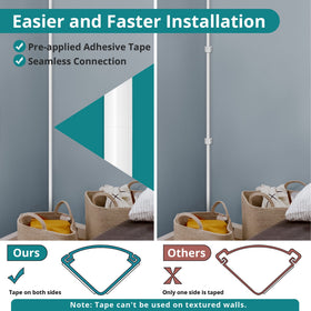 ZhiYo fast-install adhesive tape simplifies mounting for quick, neat setups.