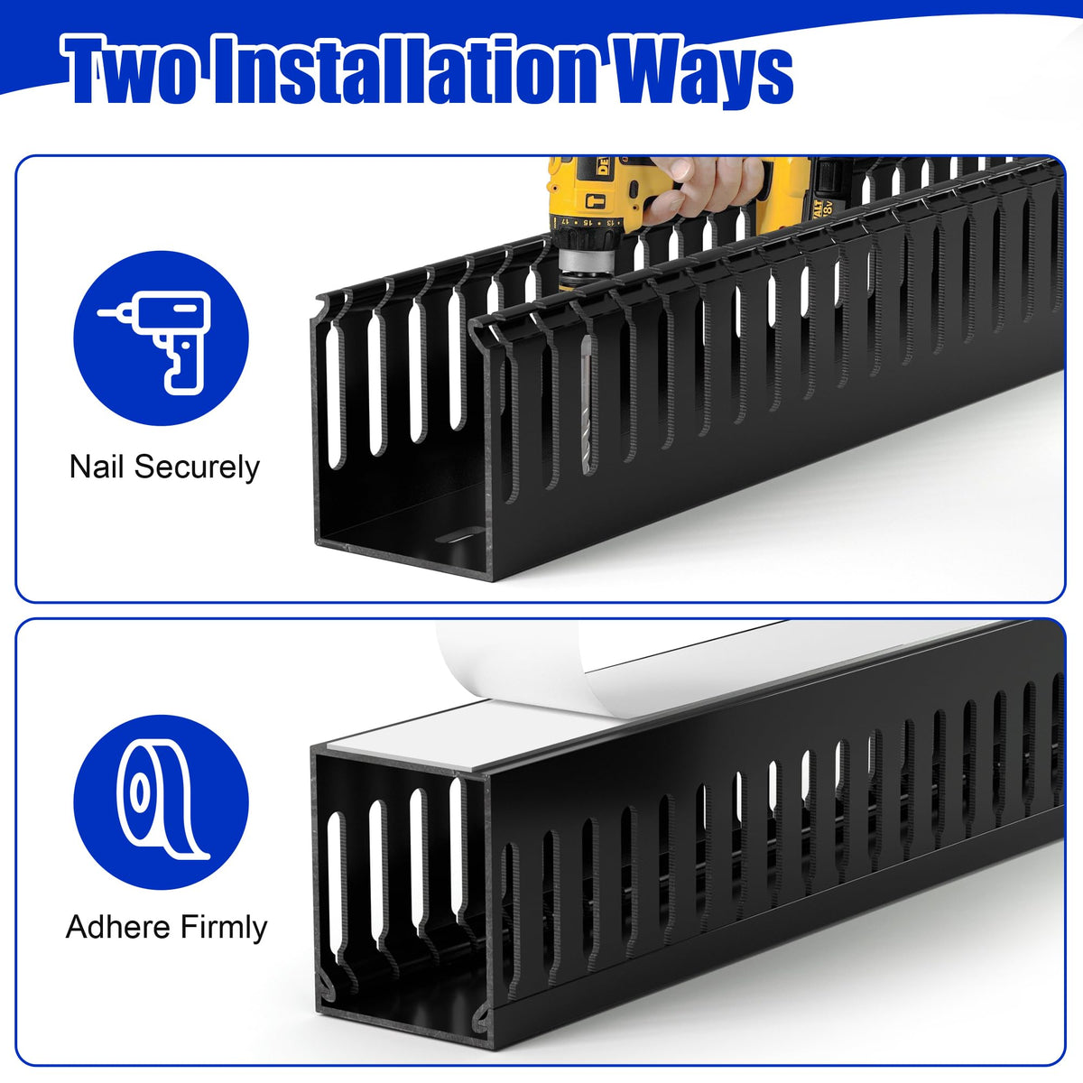 Flame-retardant PVC raceway protects exposed cables safely
