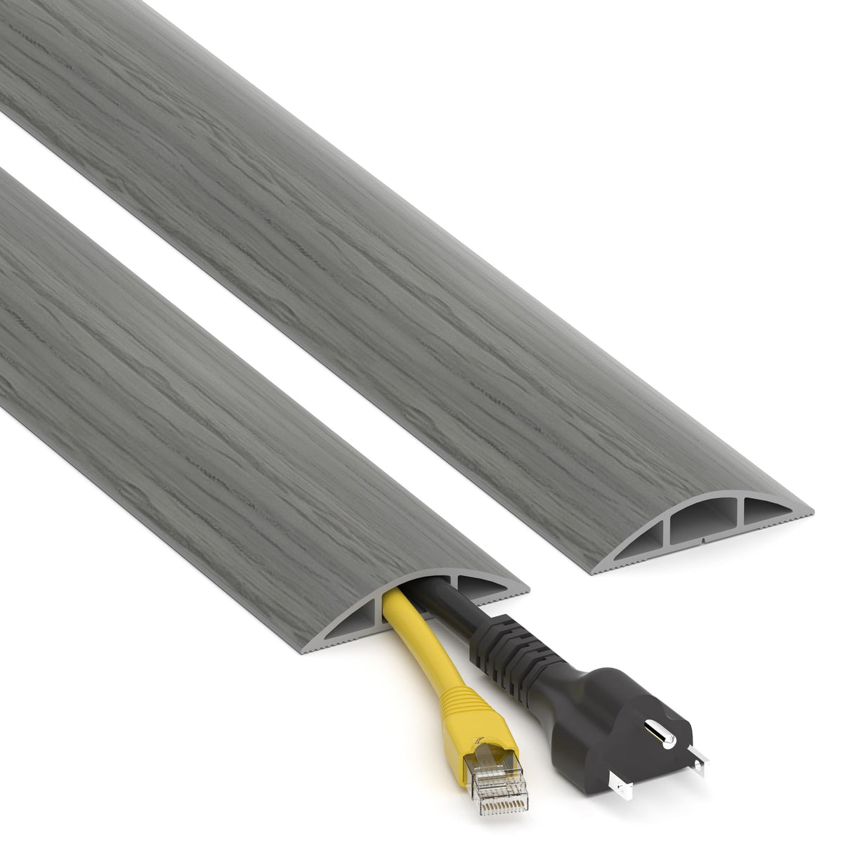 ZhiYo Floor Cord Cover - cut-to-length fits any room.