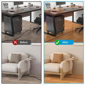 ZhiYo floor cord cover shows included adhesive tape for quick setup.