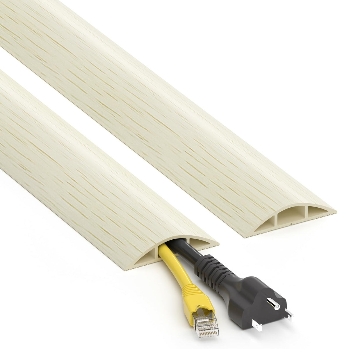 ZhiYo floor cord cover inner channel fits two cables securely.