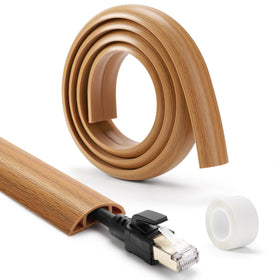 ZhiYo cord cover in use in a living room keeps cables tidy and safe.