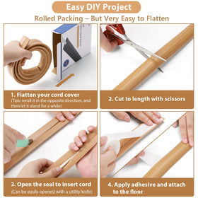 ZhiYo low-profile cord cover sits flush, minimizing trip risk and wheel clearance.