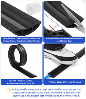 Non-slip base keeps the protector securely in place.